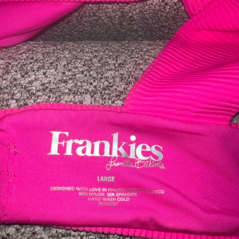 Frankie’s bikinis Pink Ribbed Women's Top